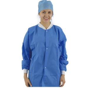 Non Woven Lab Coat (Visitor Coat) – Snap Closure – JPS Medical