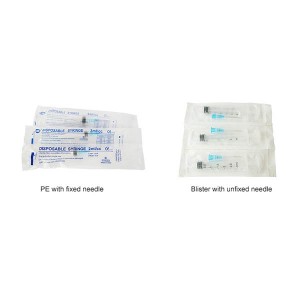 Three parts Disposable syringe